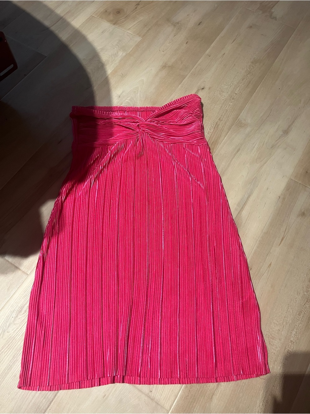 Pleated Hot Pink Mini Dress